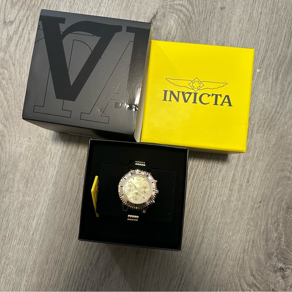 Invicta BLU Women's Watch - 39mm, Gold, Black (36909) - Picture 3 of 10